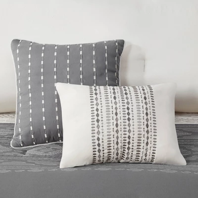 8pc Wilona Embroidered Comforter Set Gray - 510 Design 7 8pc Wilona Embroidered Comforter Set Gray - 510 Design - Image 7