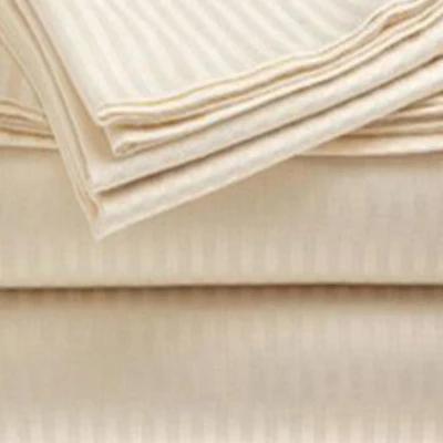 Embossed 1800 Series Wrinkle Resistant Stripe All Season Bed Sheet Set Ivory By Plazatex 2 Embossed 1800 Series Wrinkle Resistant Stripe All Season Bed Sheet Set Ivory By Plazatex - Image 2