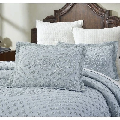 Heirloom Collection 100% Cotton Tufted Chenille Sham - Better Trends 1 Heirloom Collection 100% Cotton Tufted Chenille Sham - Better Trends