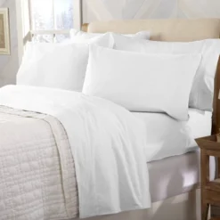 Great Bay Home Cotton Solid Flannel Sheet Set