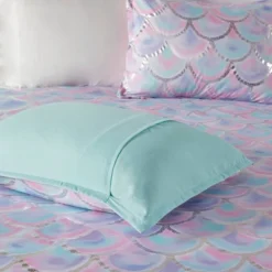 Daphne Metallic Printed Reversible Duvet Cover Set Aqua/Purple -Bedding Store GUEST e0d11c34 52f3 40bc 9ff4 4cf9f2c8ea87