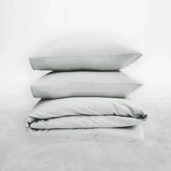 Duvet Cover Set 400 Thread Count 100% Cotton Sateen - Button Closure, Corner Ties By California Design Den