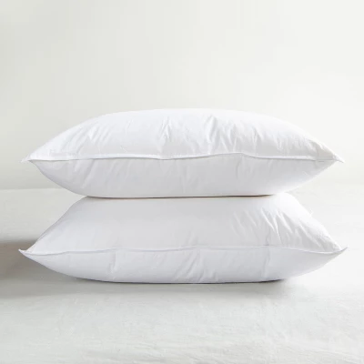 2 Pack Soft White Duck Feather & Down Bed Pillow | BOKSER HOME 8 2 Pack Soft White Duck Feather & Down Bed Pillow | BOKSER HOME - Image 8