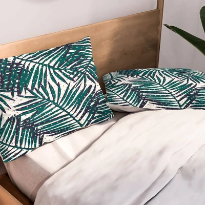 Zoe Wodarz The Palm Hotel Botanical Pillow Shams (Standard/Queen) Green 2 Pc - Deny Designs 2 Zoe Wodarz The Palm Hotel Botanical Pillow Shams (Standard/Queen) Green 2 Pc - Deny Designs - Image 2