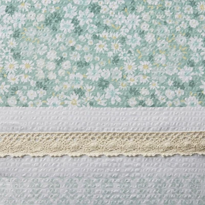 5pc Tulia Seersucker Comforter Bedding Set With Throw Pillows Green - Madison Park 6 5pc Tulia Seersucker Comforter Bedding Set With Throw Pillows Green - Madison Park - Image 6