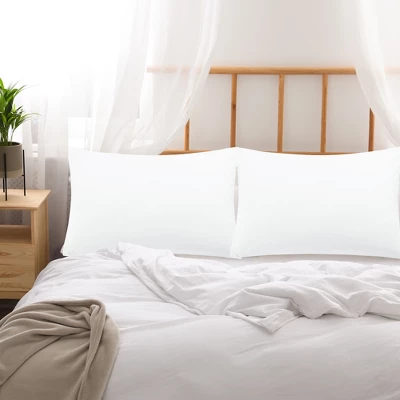 2 Pcs King 20"x36" 1800 Series Soft Brushed Microfiber Soft With Zipper Pillowcase White - PiccoCasa 1 2 Pcs King 20"x36" 1800 Series Soft Brushed Microfiber Soft With Zipper Pillowcase White - PiccoCasa