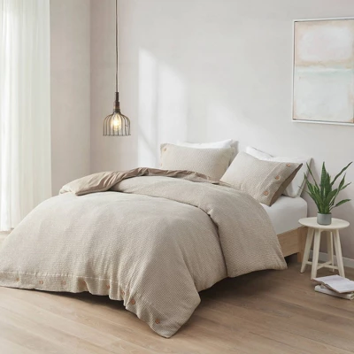 Elena Rayon From Bamboo Blend Waffle Weave Duvet Cover Set 1 Elena Rayon From Bamboo Blend Waffle Weave Duvet Cover Set