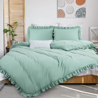 PiccoCasa 110GSM Brushed Microfiber Soft Duvet Cover Set With Corner Ties 3 Pcs 2 PiccoCasa 110GSM Brushed Microfiber Soft Duvet Cover Set With Corner Ties 3 Pcs - Image 2