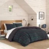 Full/Queen Woodland Tartan Reversible Duvet Cover Set Green - Eddie Bauer