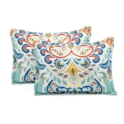 Lush Décor 3pc Boho Chic Reversible Oversized Cotton Quilt Set Seafoam/Red 12 Lush Décor 3pc Boho Chic Reversible Oversized Cotton Quilt Set Seafoam/Red -Bedding Store GUEST fa65bc16 4ee9 43ec ad5f 7c6c6fd632e3