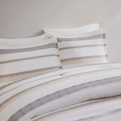 Madison Park 5pc Cove Clipped Jacquard Comforter Set White/Assorted Beiges 3 Madison Park 5pc Cove Clipped Jacquard Comforter Set White/Assorted Beiges - Image 3