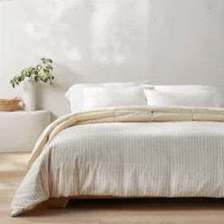 Featured Products 11 Heavyweight Linen Blend Stripe Comforter & Sham Set - Casalunaâ˘
