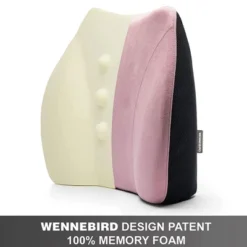 WENNEBIRD Model Q Lumbar Memory Foam Support Pillow To Improve Posture With Raised Side Butterfly Design, Dual Fabric, And Removable Cover, Pink 7 WENNEBIRD Model Q Lumbar Memory Foam Support Pillow To Improve Posture With Raised Side Butterfly Design, Dual Fabric, And Removable Cover, Pink -Bedding Store GUEST 0e1b5d86 cb3f 4fe7 9a84 b800d81c9c94