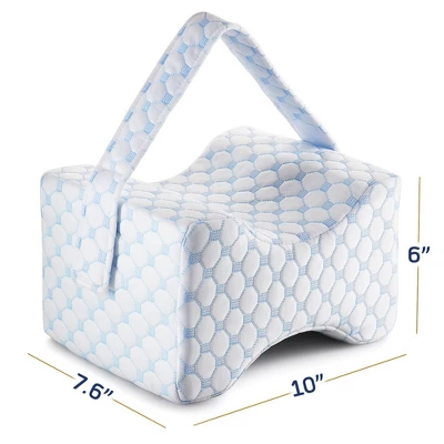 Nestl Memory Foam Knee Pillow With Cooling Cover For Leg Support 1 Nestl Memory Foam Knee Pillow With Cooling Cover For Leg Support