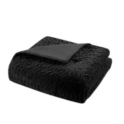 Madison Park 3pc King/California King Dakota Ruched Fur Down Alternative Comforter Set Black -Bedding Store GUEST 13dfd0d5 107a 416b 8e86 cb394c09825c