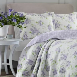 Keighley Reversible Quilt Set Purple - Laura Ashley -Bedding Store GUEST 17e9eacd a4be 4765 ba3c 91863709d273