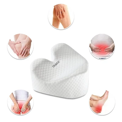 TRAKK Ergonomic Knee Pillow Support Memory Foam Sleeping On Side, Cushion, Pregnancy Pillow With Removable Washable Cover 1 TRAKK Ergonomic Knee Pillow Support Memory Foam Sleeping On Side, Cushion, Pregnancy Pillow With Removable Washable Cover