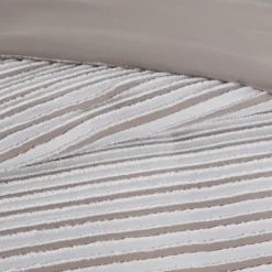 Madison Park 5pc River Clipped Jacquard Comforter Bedding Set With Throw Pillows Off-White -Bedding Store GUEST 28eeef4a 223a 4d76 b392 d000d377dd36