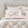 Joyce Cotton Quilt & Sham Set Pink - Laura Ashley