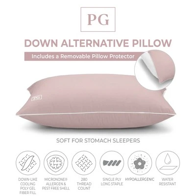 Soft Density Side/Back Sleeper, Down Alternative Pillow With MicronOne Technology, And Removable Pillow Protector 1 Soft Density Side/Back Sleeper, Down Alternative Pillow With MicronOne Technology, And Removable Pillow Protector