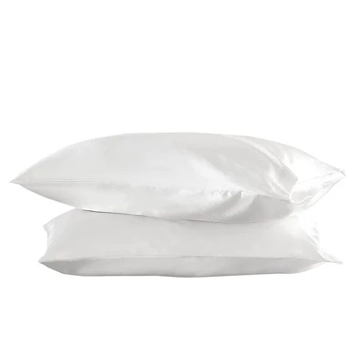 Dr. Pillow White Silk Pillow Case 2 Pack, White 6 Dr. Pillow White Silk Pillow Case 2 Pack, White - Image 6