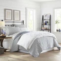 Willow Way Ticking Stripe Quilt & Sham Set - Stone Cottage -Bedding Store GUEST 3aa5ca68 7dda 4acb 8b17 08531d3a91f5