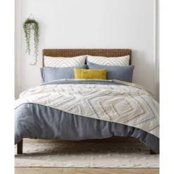 Blue Loom 3pc Phoenix Quilt Set Gray/Off White -Bedding Store GUEST 3b6e05b6 b529 4abd b62c 1ecdd06101f2
