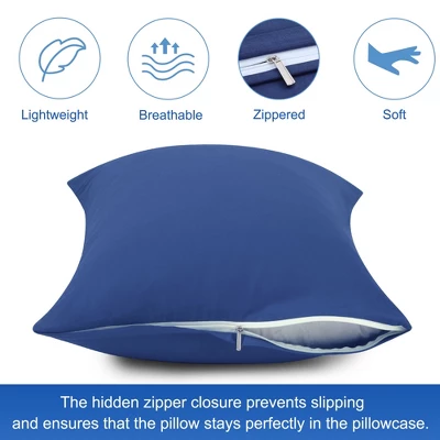 PiccoCasa Cotton Pillow Cover Cases Zippered Pillowcases 2 Pcs 6 PiccoCasa Cotton Pillow Cover Cases Zippered Pillowcases 2 Pcs - Image 6