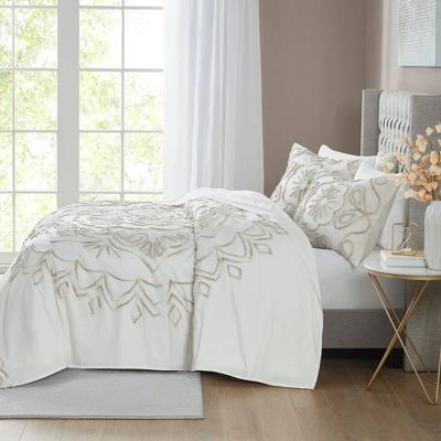 3pc Valeria Tufted Cotton Chenille Coverlet Set 2 3pc Valeria Tufted Cotton Chenille Coverlet Set - Image 2