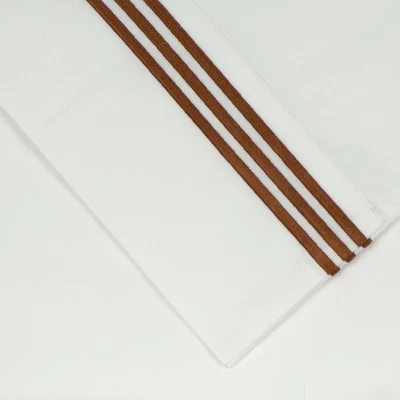 Pointehaven 300 Thread Count Deep Pocket Long Staple Cotton Embroidered Oversized Sheet Set 3 Pointehaven 300 Thread Count Deep Pocket Long Staple Cotton Embroidered Oversized Sheet Set - Image 3