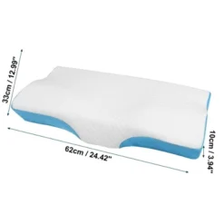 Unique Bargains 1Pcs Contour Memory Foam Pillow Cervical Neck Support Sleeping Pillows White 62x33x10cm -Bedding Store GUEST 5235ef1d e301 4dd8 a5ca f9c484db3e3a