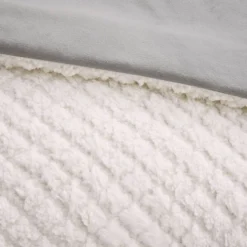 Madison Park Colden Reversible Textured Faux Shearling To Faux Mink Comforter Set Ivory/Gray -Bedding Store GUEST 607ed39c ba06 4dee becc 7ebc9bed3d74