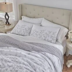King Flora Quilt & Sham Set Gray - Laura Ashley 8 King Flora Quilt & Sham Set Gray - Laura Ashley -Bedding Store GUEST 60e687ef 406b 4a13 ac17 4ceb9ea48d7a