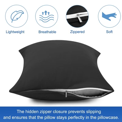 PiccoCasa Cotton Pillow Cover Cases Zippered Pillowcases 2 Pcs 3 PiccoCasa Cotton Pillow Cover Cases Zippered Pillowcases 2 Pcs - Image 3