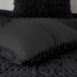 Madison Park 3pc King/California King Dakota Ruched Fur Down Alternative Comforter Set Black -Bedding Store GUEST 8367b772 5fbb 42d7 9d32 49aa78df0086