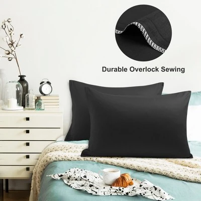 PiccoCasa Cotton Pillow Cover Cases Zippered Pillowcases 2 Pcs 4 PiccoCasa Cotton Pillow Cover Cases Zippered Pillowcases 2 Pcs - Image 4