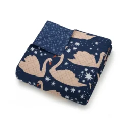 Full/Queen 3pc Swanning Around Quilt Set Navy - Makers Collective -Bedding Store GUEST 851d06d7 3ca4 4901 853a 1e238da4d99a