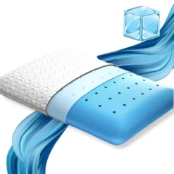 N'Ice Cooling Memory Foam Pillow - Blue