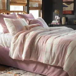 8pc Stripe Boho Comforter Set Mauve - Threshold™ -Bedding Store GUEST 9784fe1d c9bc 406e a73e d23bb5a4da95