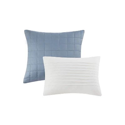 Ramona Seersucker Tulip Print Comforter Bedding Set White 3 Ramona Seersucker Tulip Print Comforter Bedding Set White - Image 3