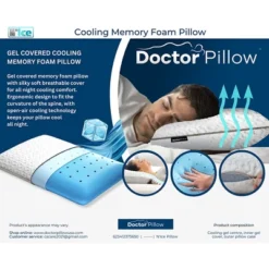 N'Ice Cooling Memory Foam Pillow - Blue -Bedding Store GUEST b35bfaf9 b5dc 42a3 8832 08eed9e132da