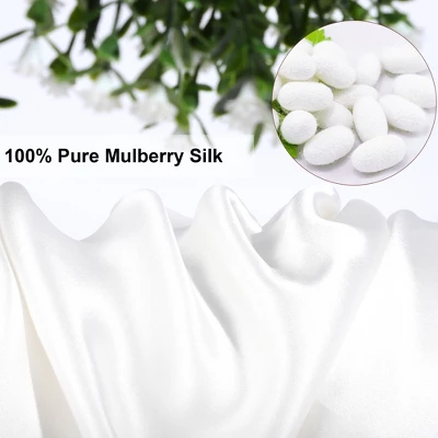 1 Pc Standard/20x26inch Silk With Zipper Pillow Cases Snow White - PiccoCasa 1 1 Pc Standard/20x26inch Silk With Zipper Pillow Cases Snow White - PiccoCasa