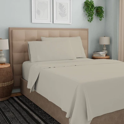 400 Thread Count Ultimate Percale Cotton Solid Sheet Set - Purity Home 3 400 Thread Count Ultimate Percale Cotton Solid Sheet Set - Purity Home - Image 3