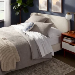 3pc King Traditional Cozy Chenille Comforter And Sham Set Gray - Thresholdâ˘