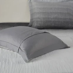 5pc Full/Queen Mabel Ombre Printed Cotton Gauze Comforter Set - Charcoal Gray -Bedding Store GUEST dbc7a2cd c65f 4bfe b957 edc85cdc89e4