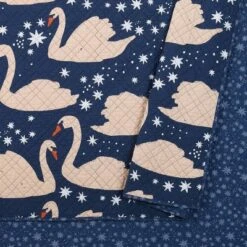 Full/Queen 3pc Swanning Around Quilt Set Navy - Makers Collective -Bedding Store GUEST e0739be9 9dbb 4e11 a568 9a83407e7e9b