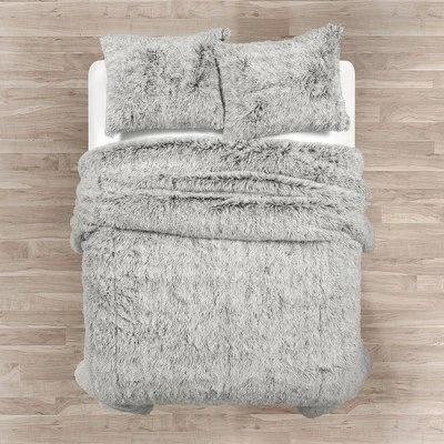 Lush Décor 3pc Emma Cozy Ultra Soft Two Tone Faux Fur Comforter Set 2 Lush Décor 3pc Emma Cozy Ultra Soft Two Tone Faux Fur Comforter Set - Image 2