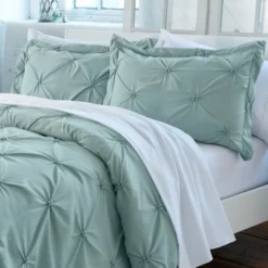 Bedding Store 20 Great Bay Home Analia Brushed Microfiber Pintuck Duvet Cover Set