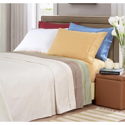 Premium 1000-Thread Count Cotton Stripe Deep Pocket Sheet Set - Blue Nile Mills 2 Premium 1000-Thread Count Cotton Stripe Deep Pocket Sheet Set - Blue Nile Mills - Image 2