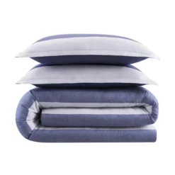 Billy Textured Stripe Antimicrobial Comforter Set - Serta